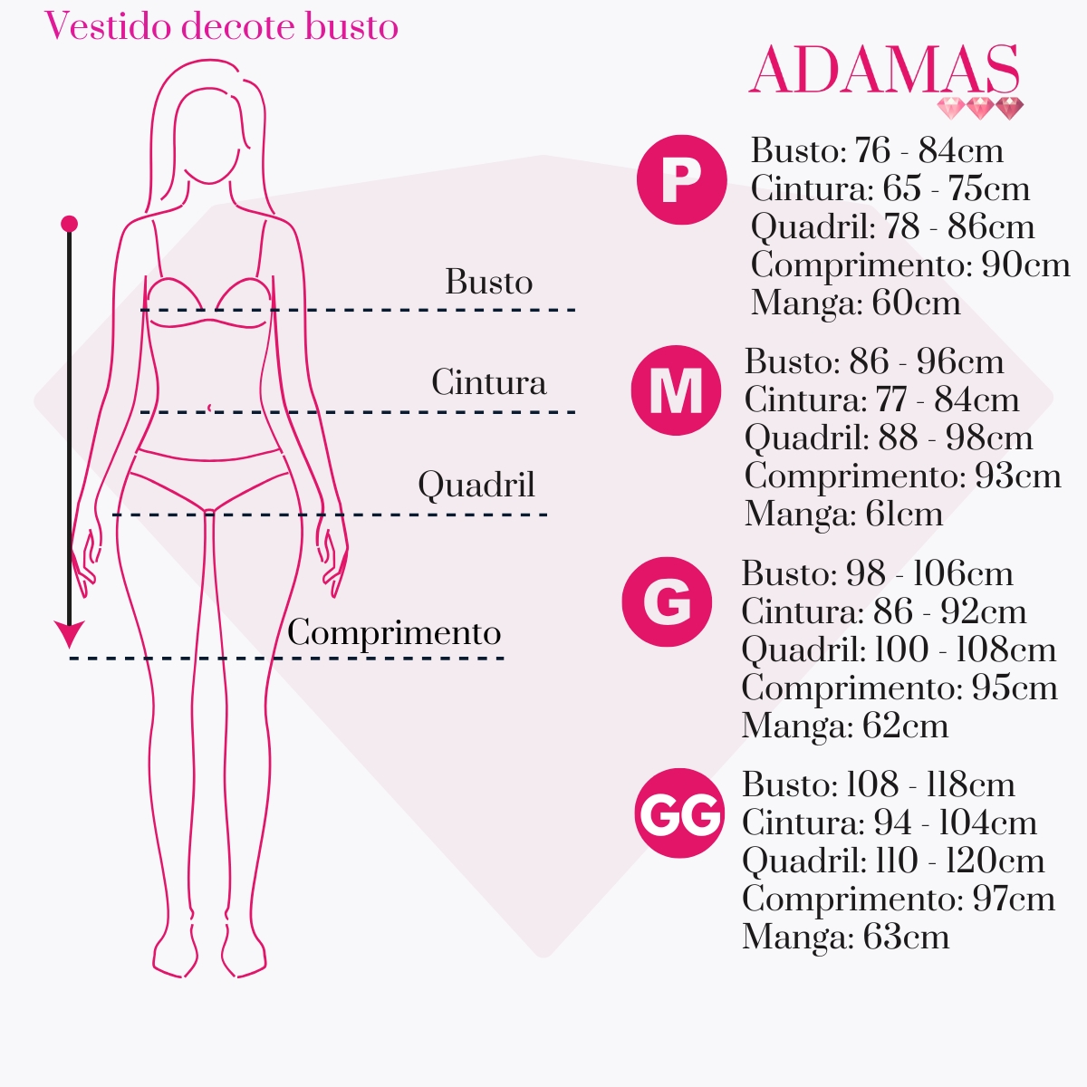 Vestido decote busto